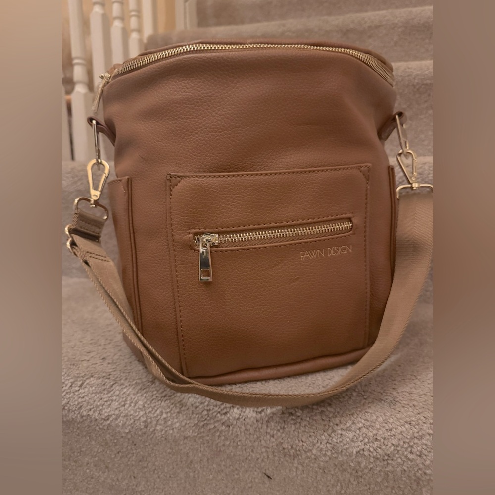 Fawn Design Convertible Diaper Bag/Backpack in Caramel